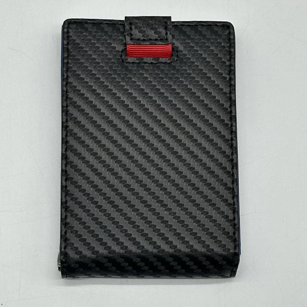 Suavell Ocean Stone Pilot Leather Slim Bi-Fold Wallet for Men RFID Money Clip